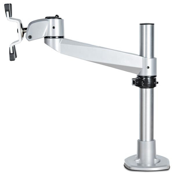 StarTech.com Desk Mount Monitor Arm - VESA or Apple iMac/Thunderbolt or Ultrawide Display up to 30lb/44" - Articulating Height Adjustable Single Desktop Monitor Pole Mount - Clamp/Grommet ARMPIVOTB2 065030881487