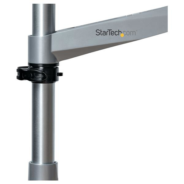 StarTech.com Desk Mount Monitor Arm - VESA or Apple iMac/Thunderbolt or Ultrawide Display up to 30lb/44" - Articulating Height Adjustable Single Desktop Monitor Pole Mount - Clamp/Grommet ARMPIVOTB2 065030881487