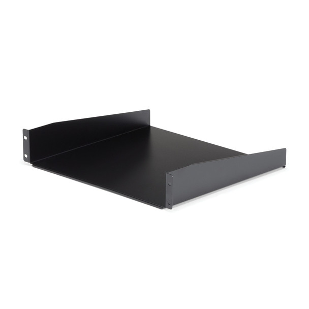 StarTech.com 2U Server Rack Shelf - Universal Rack Mount Cantilever Shelf for 19" Network Equipment Rack & Cabinet - Heavy Duty Steel – Weight Capacity 44lb/20kg - 16" Deep Tray, Black CABSHELF 065030790796