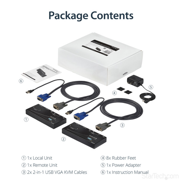 StarTech.com USB VGA KVM Console Extender over CAT5 UTP (500 ft) SV565UTPU 065030832625