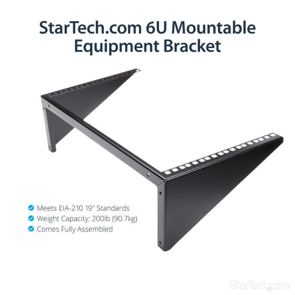 StarTech.com Vertical Wall-Mount Server Rack - Solid Steel - 6U RK619WALLV 065030866392