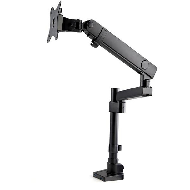 StarTech.com Desk Mount Monitor Arm with 2x USB 3.0 ports - Pole Mount Full Motion Single Arm Monitor Mount for up to 34" VESA Display - Ergonomic Articulating Arm - Desk Clamp/Grommet ARMPIVOT2USB3 065030888349