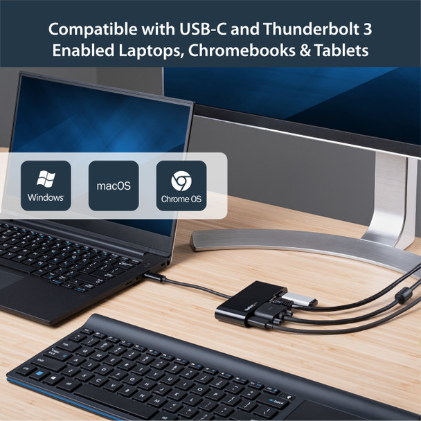 StarTech.com USB-C VGA Multiport Adapter - Power Delivery (60W) - USB 3.0 - GbE DKT30CVAGPD 065030879163