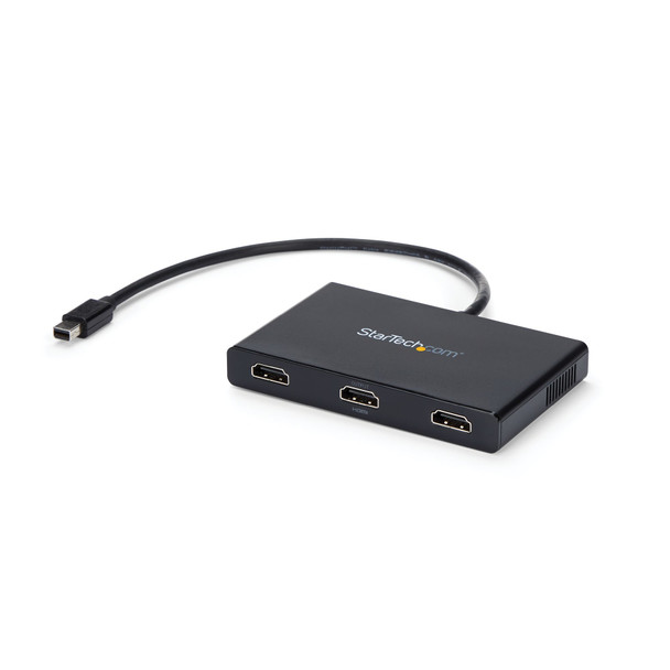 StarTech.com 3-Port Multi Monitor Adapter - Mini DisplayPort to HDMI MST Hub - Triple 1080p or Dual 4K 30Hz - Video Splitter for Extended Desktop Mode on Windows Only - mDP 1.2 to 3x HDMI MSTMDP123HD 065030861519