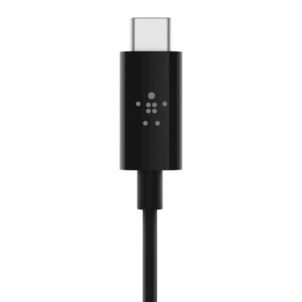 Belkin RockStar 3.5mm with USB-C Connector audio cable USB C Black F7U079bt03-BLK 745883776030