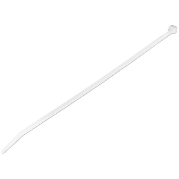 StarTech.com 100 Pack 10" Cable Ties - White Extra Large Nylon/Plastic Zip Tie - Adjustable Electrical/Network Cable Wraps/-40 to +85C Temp/94V-2 Fire & UL Rated TAA CBMZT10N 065030890595