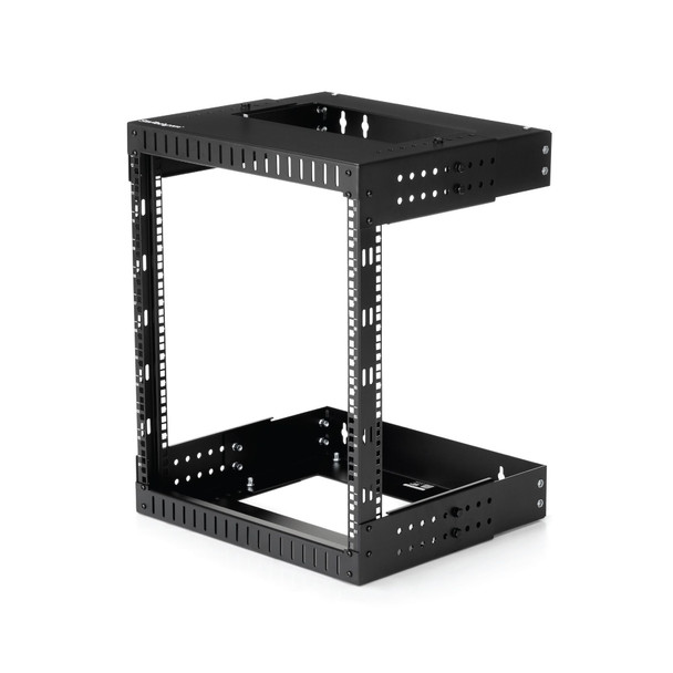 StarTech.com 12U 19" Wall Mount Network Rack - Adjustable Depth 12-20" 2 Post Open Frame Server Room Rack for AV/Data/ IT Communication/Computer Equipment/Switch w/Cage Nuts & Screws RK12WALLOA 065030873918