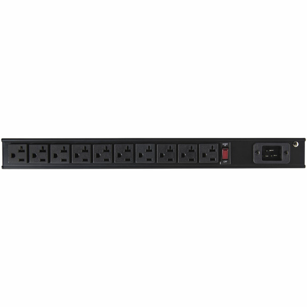 StarTech.com 10 Outlet Rack Mount Power Strip 125V/16 Amp - 1U Horizontal 19" Rackmount PDU - NEMA 5-20P Input - 10x NEMA 5-15/20R Outlets - Rack Mount PDU - UL Listed - 8ft Power Cord RKPW101920 065030886963