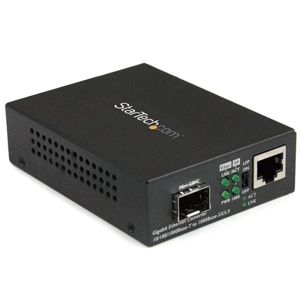 StarTech.com Gigabit Ethernet Fiber Media Converter with Open SFP Slot MCM1110SFP 065030861472