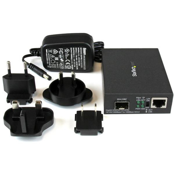 StarTech.com Gigabit Ethernet Fiber Media Converter with Open SFP Slot MCM1110SFP 065030861472