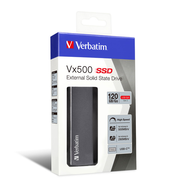 Verbatim Vx500 External SSD USB 3.1 Gen 2 120GB 47441 023942474418