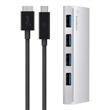 Belkin F4U088tt USB 3.2 Gen 1 (3.1 Gen 1) Type-C 5000 Mbit/s Silver F4U088tt 745883693542