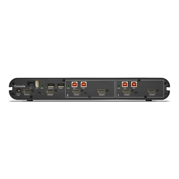 Belkin Universal 2nd Gen Secure KVM switch Rack mounting Black F1DN202KVM-UN-4 745883800940