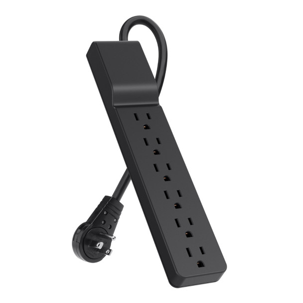 Belkin BSE600-06BLK-WM surge protector Black 6 AC outlet(s) 120 V 1.8 m BSE600-06BLK-WM 722868873700