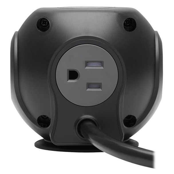 Tripp-Lite UP TLP36USB 6ft 3-Outlet Spherical Surge Protector Black Retail