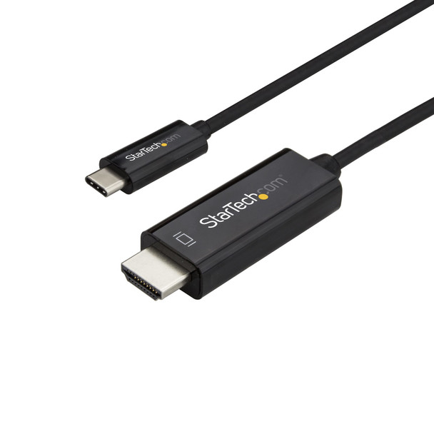 StarTech CB CDP2HD1MBNL 3ft USB-C to HDMI Cable 4K at 60Hz Black Retail