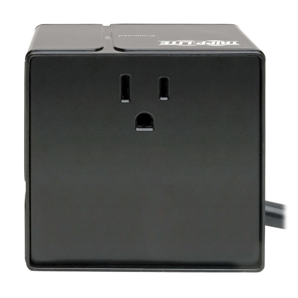 Tripp-Lite UP TLP366CUBEUSBB 6ft 3-Outlet Surge Protector Black Retail