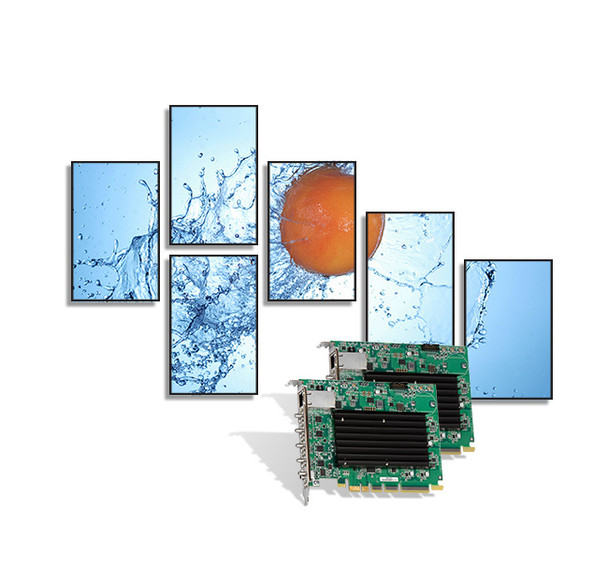 Matrox AC Q2G-DP4K-C QuadHead2Go 4K standalone PCIe card 1xDP 4xHDMI 1xRJ45