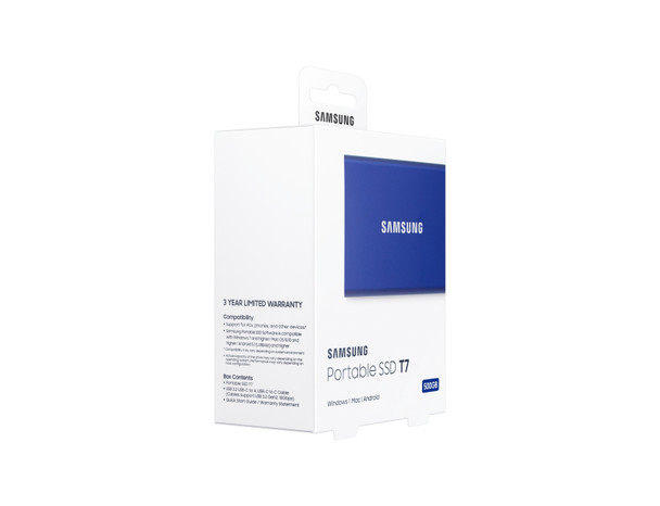 Samsung SSD MU-PC500H AM Portable SSD T7 500GB USB3.2 Gen2 Blue Retail