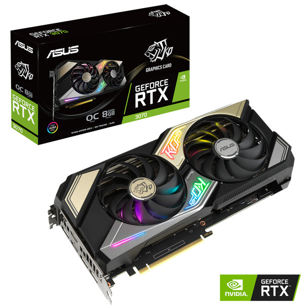 ASUS VCX KO-RTX3070-O8G-GAMING GeForce RTX 3070 OC 8GB GDDR6 PCIE DP HDMI