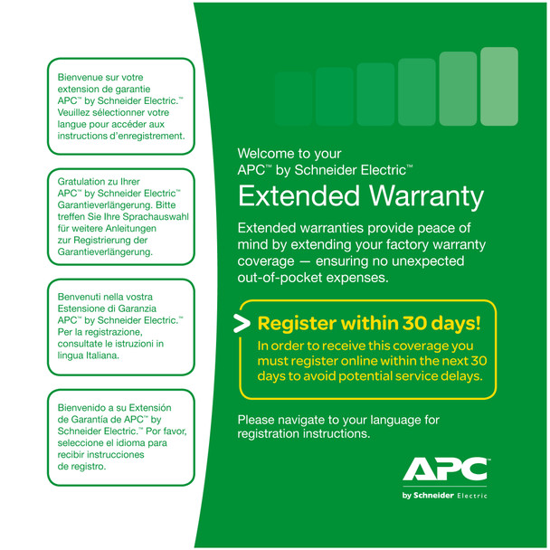 APC WBEXTWAR3YR-SP-04 Service Pack 3 Year Warranty Extension Brown Box