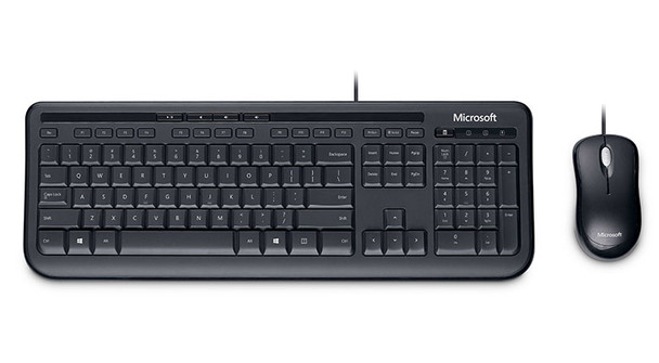 Microsoft APB-00002 Keyboard Mouse Desktop 600 Combo 1PK Wired OEM Black