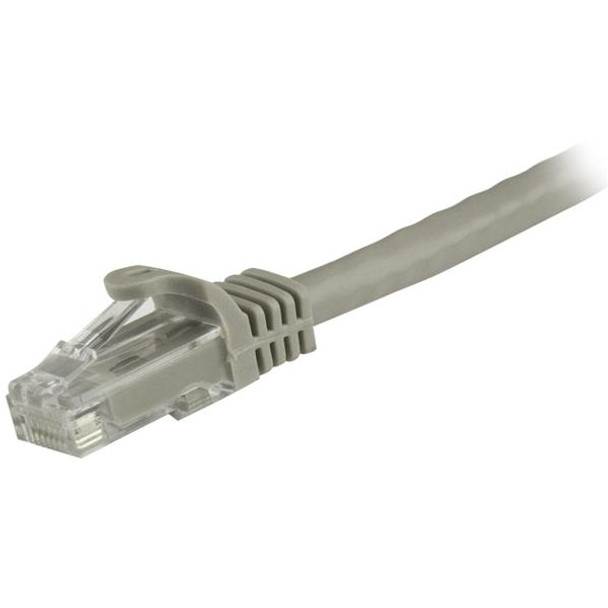 StarTech CB N6PATCH1BLR 1ft Cat6 Patch Cable w Snagless RJ45 Connectors Gray