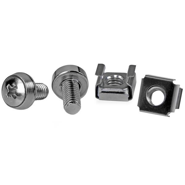 StarTech CABSCREWM6 50PK M6 Mounting Screws and Cage Nuts for Server Rack RTL
