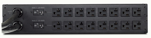 APC UPS AP7753 Rack ATS 2U 120V 30A L5-30P In (16) 5-20 Out Black Retail