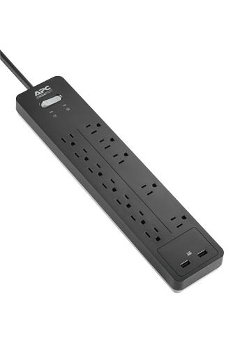 APC UP PH12U2 Home Office SurgeArrest 6ft 12 Outlets 120V w USB Charging Ports