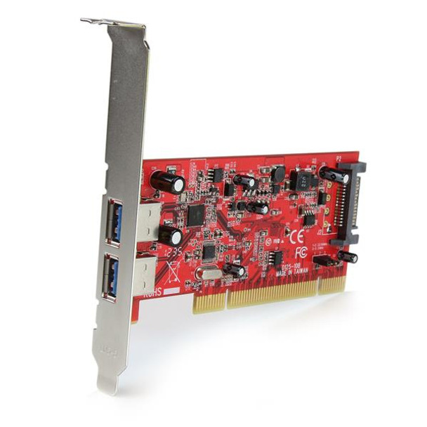 StarTech PCIUSB3S22 2 Port PCI SuperSpeed USB 3.0 Adapter Card with SATA Power