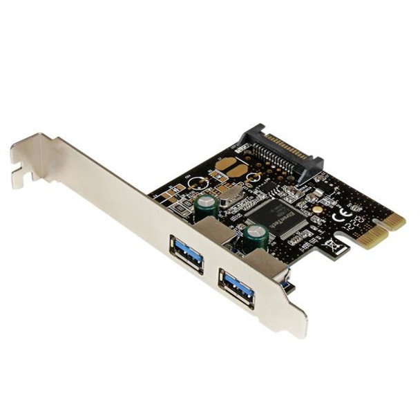 StarTech CC PEXUSB3S23 2Port PCIE SuperSpeed USB3.0 w SATA Power Retail