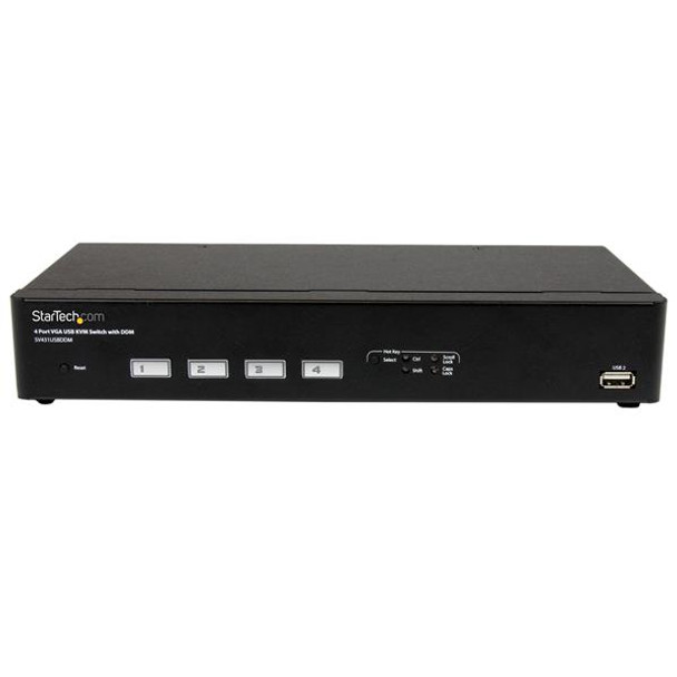 StarTech SV431USBDDM 4Port USB VGA KVM Switch w DDM Fast Switching and Cables