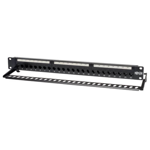 Tripp-Lite AC N054-024 24-Port 1U Rack-Mount Cat5e Feedthrough Patch Panel
