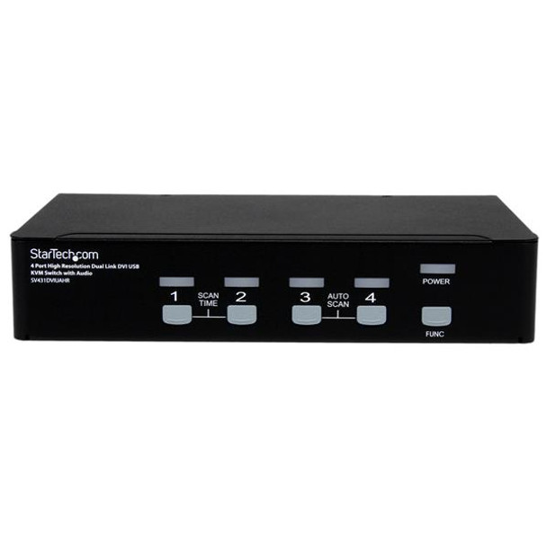 StarTech Network SV431DVIUAHR 4Port USB DVI DualLink KVM Switch with Audio RTL