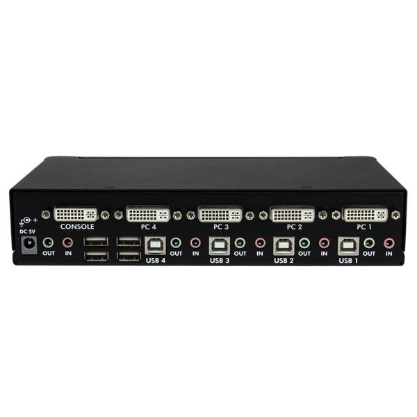 StarTech Network SV431DVIUAHR 4Port USB DVI DualLink KVM Switch with Audio RTL