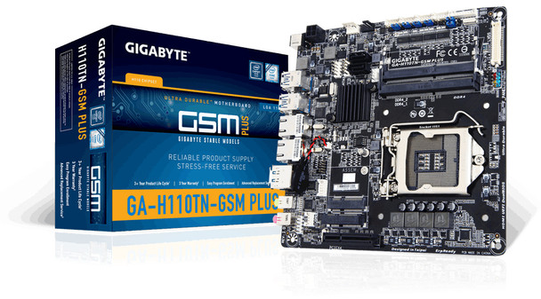 Gigabyte MB GA-H110TN-GSM PLUS Ci7 5 3 H110 S1151 DDR4 PCIE SATA mini ITX