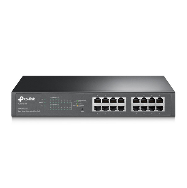 TP-Link NT TL-SG1016PE 16PT Gigabit Easy Smart PoE Switch w 8-Port PoE+ Retail