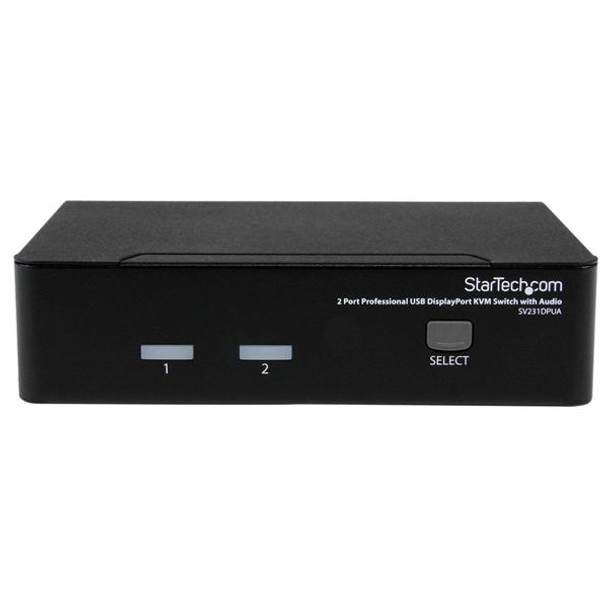 StarTech KVM Switch SV231DPUA 2Port Professional USB DisplayPort Audio Retail