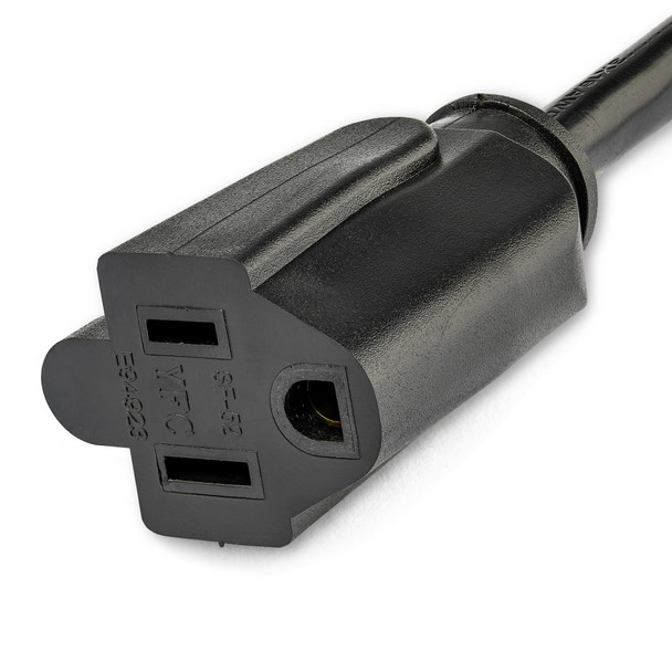 StarTech PAC101R 1f Flat Extension Cord NEMA 5-15R to NEMA 5-15P Retail