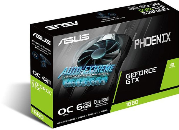 ASUS VCX PH-GTX1660S-O6G GeForce GTX 1660 Super Phoenix 6GB OC GDDR6 Retail