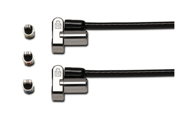 Kensington Accessory K63380WW Universal 3-in-1 Keyed Cable Lock Twin Lockheads Poly Bag