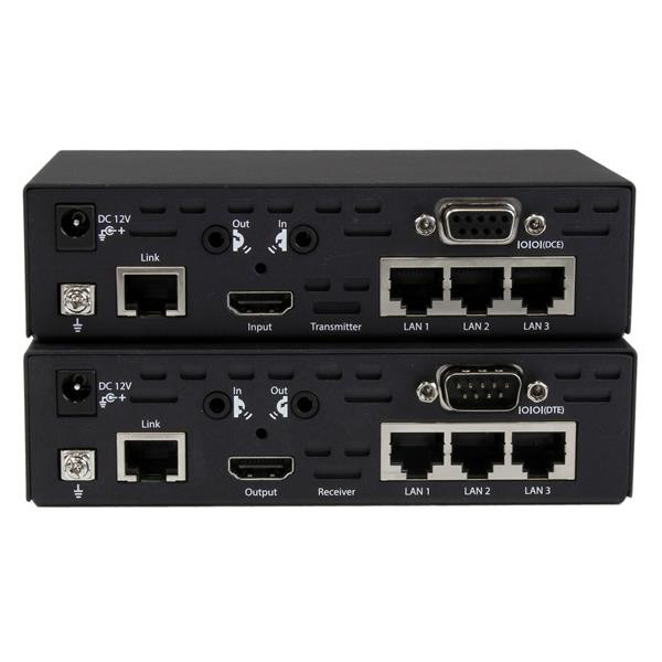 StarTech ST121HDBT5 HDMI Over Cat5e Cat6 Extender w Power Over Cable RS232 IR
