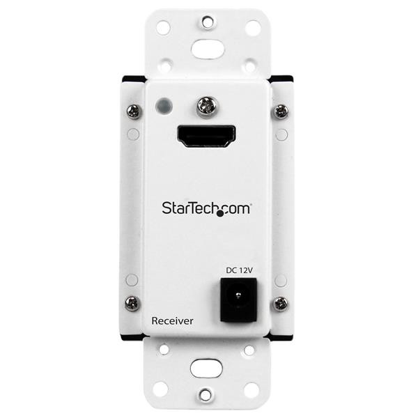 StarTech ST121HDWP Wall Plate HDMI over CAT5 Extender w Power Over Cable 165ft