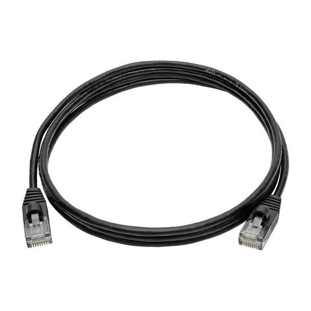 Tripp-Lite CB N261-S05-BK 5ft Cat6a Gigabit Snagless Molded Slim UTP Patch Blk