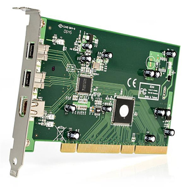 StarTech I O Card PCI1394B_3 3P PCI 1394b FireWire Adap W DigiVideoEditing Kit