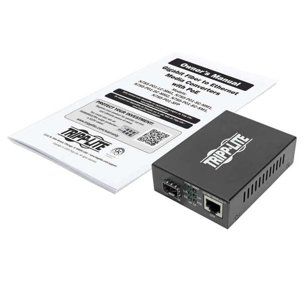Tripp-Lite AC N785-P01-SFP Gigabit SFP Fiber to Ethernet Media Converter