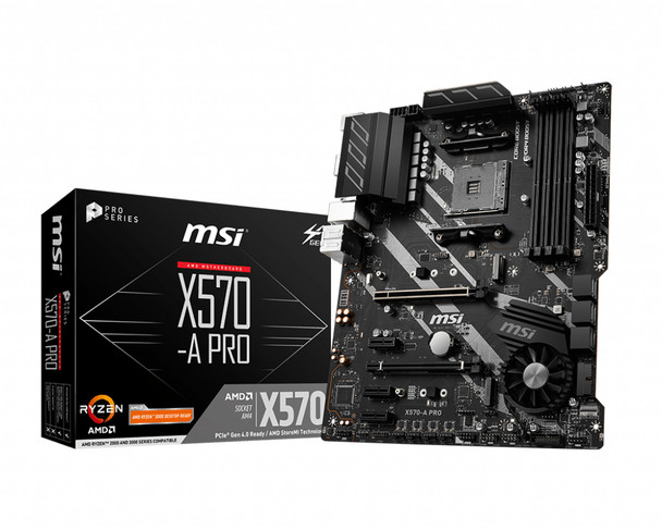 MSI MB X570-A PRO AMD X570 AM4 128GB DDR4 HDMI SATA PCIE ATX Retail