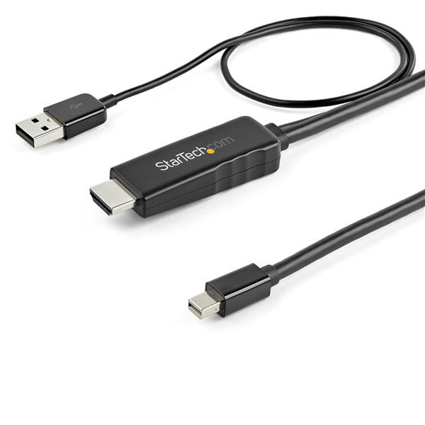 StarTech Cable HD2MDPMM2M 6.6ft.(2m) HDMI to Mini DisplayPort Cable 4K 30Hz