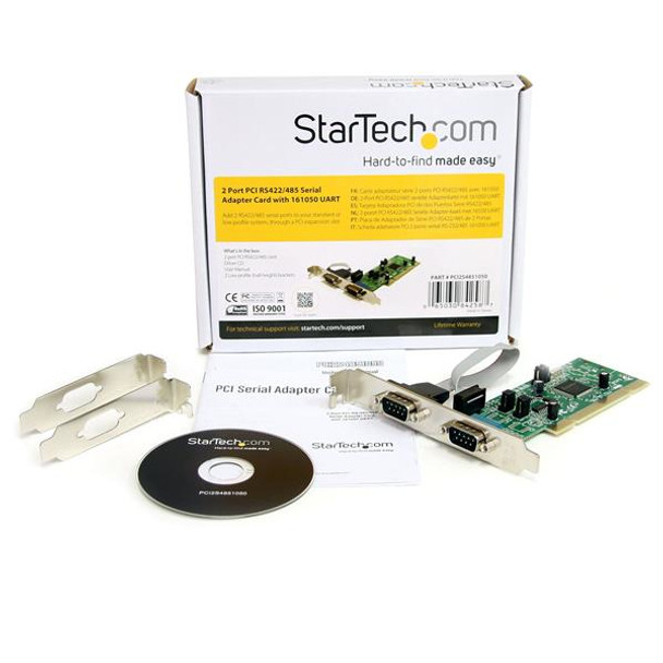 StarTech IO PCI2S4851050 2Port PCI RS422 485 Serial Card w 161050 UART Retail